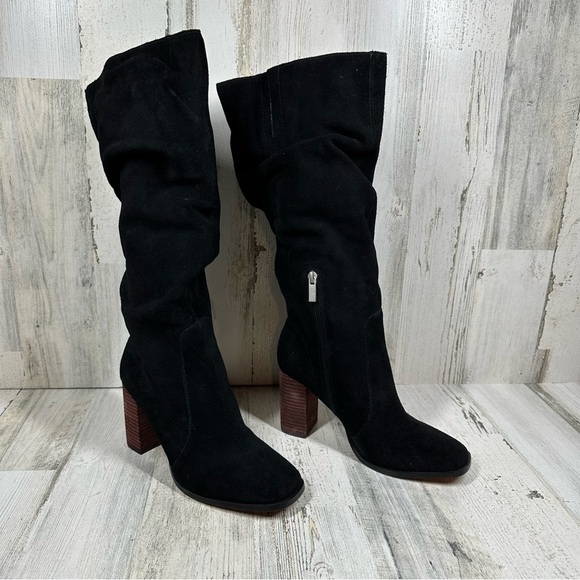 NEW Splendid Gladis Leather Upper Suede Scrunch Block Heel Boots #909 - Picture 5 of 12